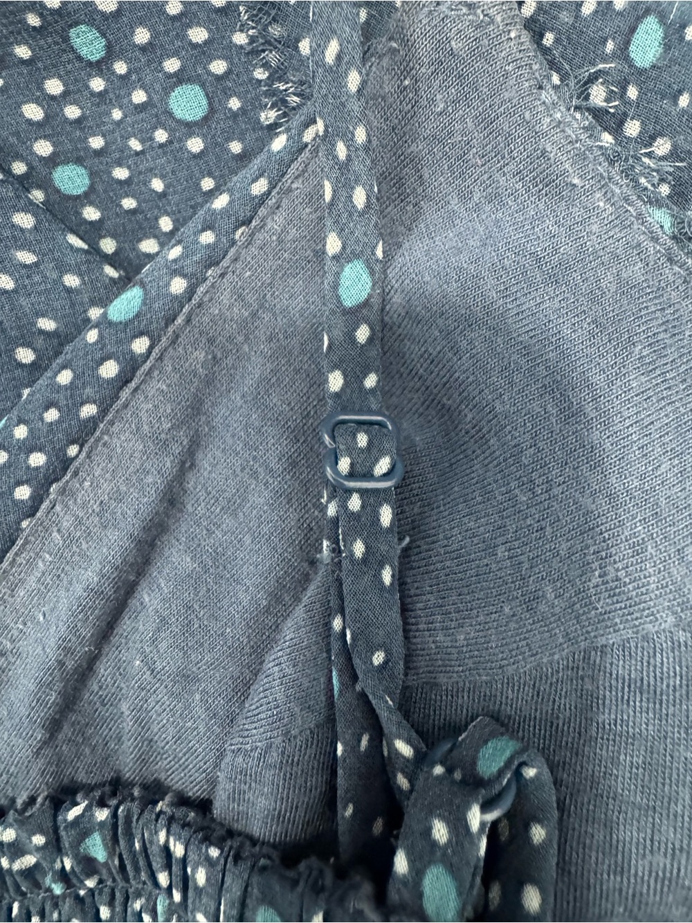 American Eagle Outfitters Navy Blue Polka Dot Spaghetti Strap Dress. Size 10 - Picture 7 of 8